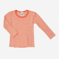 Unterhemd Ringel Wolle/Seide orange Ringel 116