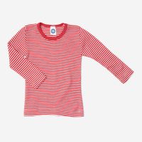 Unterhemd Ringel Wolle/Seide rot Ringel  128