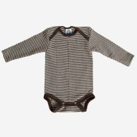 Baby Body von Cosilana aus Wolle/Seide in braun Ringel