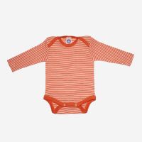 Baby Body von Cosilana aus Wolle/Seide in rot Ringel