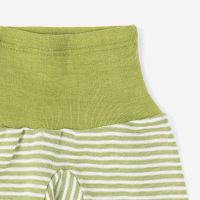 Babyhose von Cosilana aus Wolle/Seide in Ringel grün 2