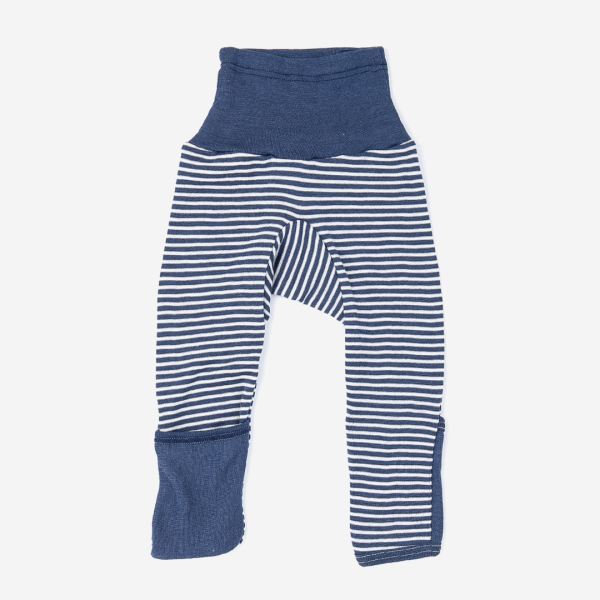 Babyhose von Cosilana aus Wolle/Seide in Ringel marine 1