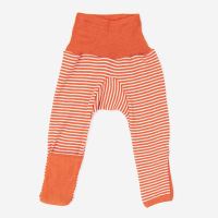 Babyhose von Cosilana aus Wolle/Seide in Ringel orange 1