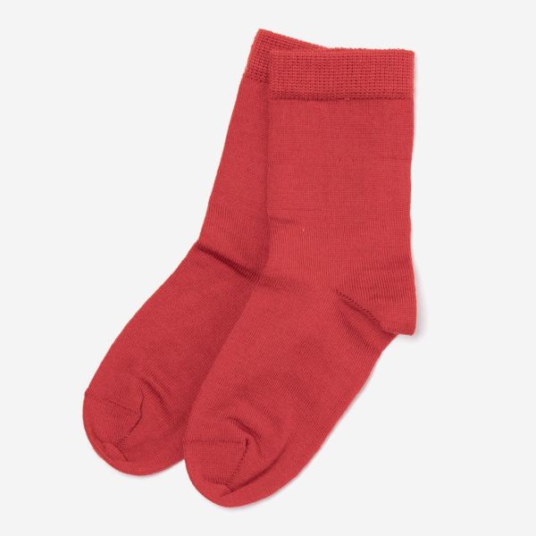 Socken Wolle/Baumwolle rot 31-34