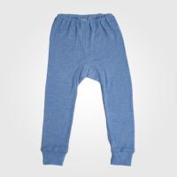 Lange Unterhose Baumwolle/Wolle/Seide hellblau 140