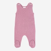 Baby Strampler von Selana aus Merinowolle fein rose grise 1