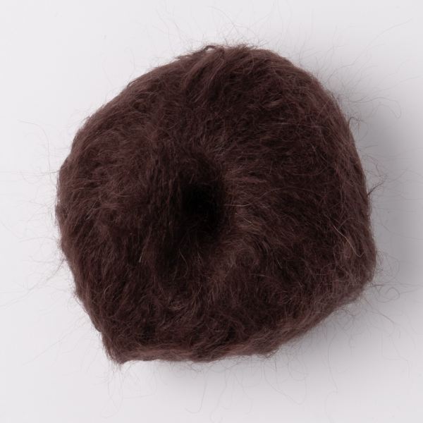 Puppenhaare für Waldorfpuppen Mohair dunkelbraun