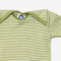 Baby Body kurzarm von Cosilana aus Wolle/Seide grün...