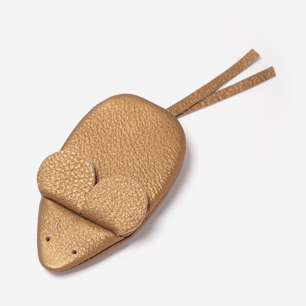 Portemonnaie Maus von Papoutsi aus Leder matt gold