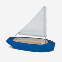 Segelschiff Holz rot
