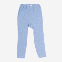 Lange Unterhose Leggings Baumwolle/Wolle/Seide hell grau meliert