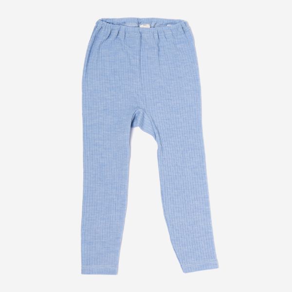 Lange Unterhose Leggings Baumwolle/Wolle/Seide hell blau
