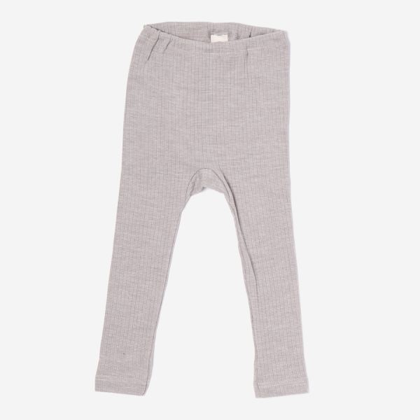 Lange Unterhose Leggings Baumwolle/Wolle/Seide hell grau meliert