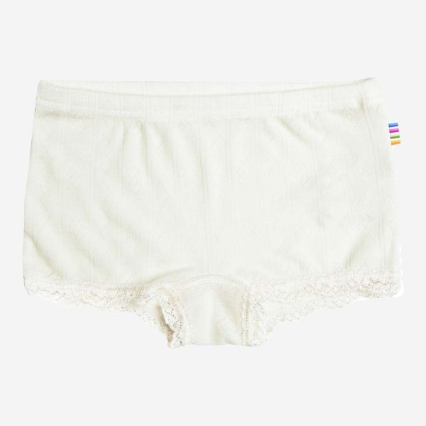 Kinder Spitzen Unterhose von Joha aus Wolle/Seide in natur