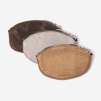 kleines Ledertäschchen Borsa silber