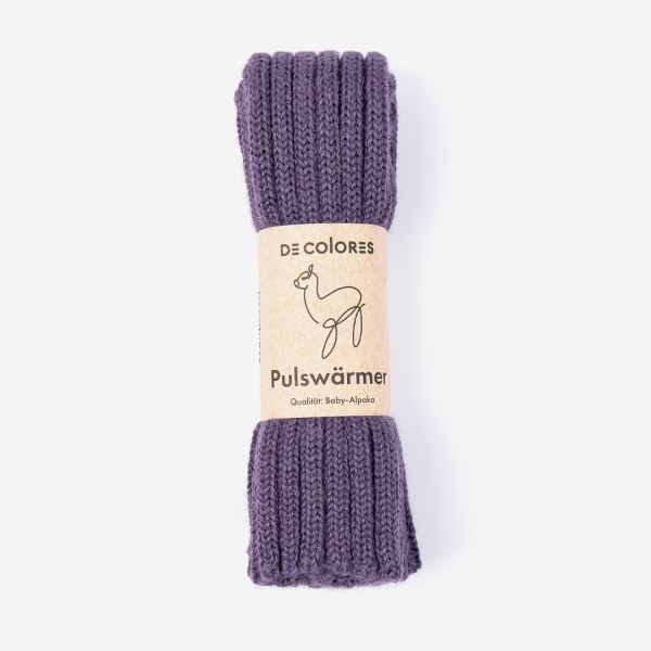 Pulswärmer/Kinderstulpe von De Colores aus Baby-Alpaka  gletscherblau