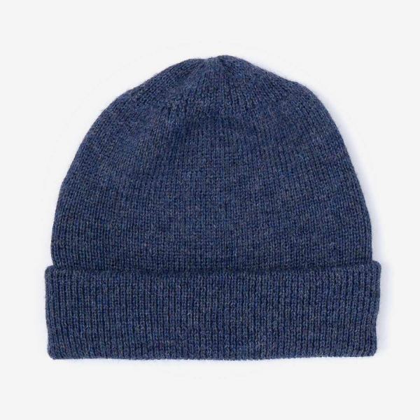 Mütze von De Colores aus Baby-Alpaka in jeansblau 1