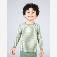 Kinder Unterhemd Streifen Wolle