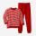 Schlafanzug Ringel Baumwolle rot Ringel  104