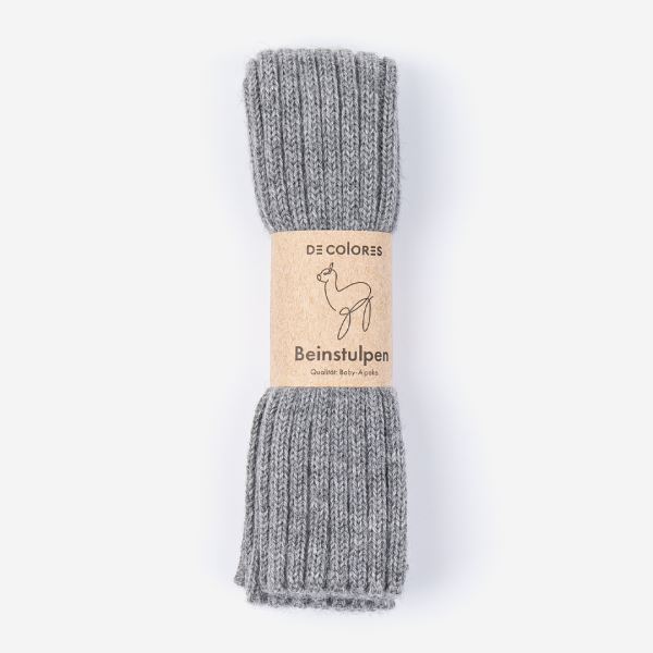 Beinstulpen von De Colores aus Baby-Alpaka grau