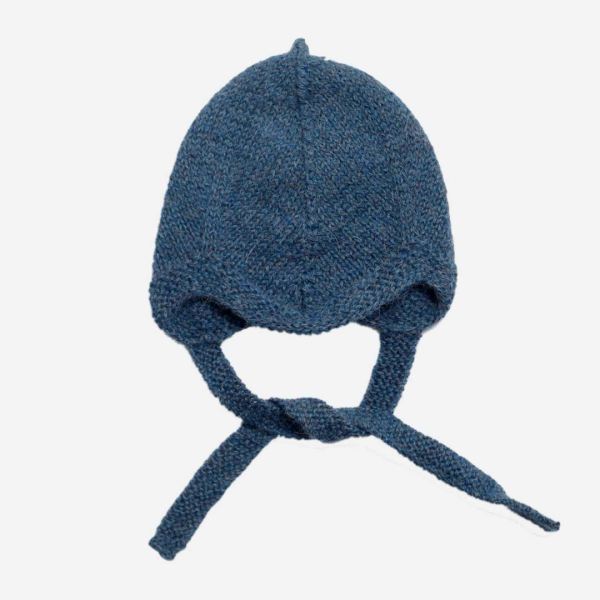 Babymütze Pilot Cap von My Alpaca aus Alpakawolle in blue
