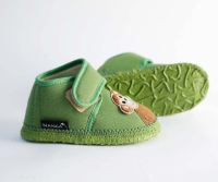 Klett-Hausschuhe Affe von Nanga aus Bio-Baumwolle in...