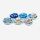 Puppenstuben Teeservice blau