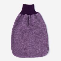 Strampelsack Wolle/Baumwollfleece lila melange