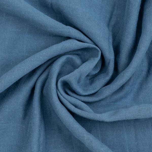 Musselin Tuch pflanzengefärbt von Lila Lämmchen Naturtextilien aus Bio-Baumwolle nile blue blau