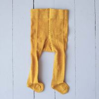 Babystrumpfhose Wolle/Baumwolle messinggelb 02