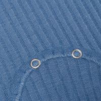 Baby Body von Hocosa aus Wolle/Seide in blau gerippt 2