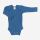 Baby Body von Hocosa aus Wolle/Seide in blau gerippt
