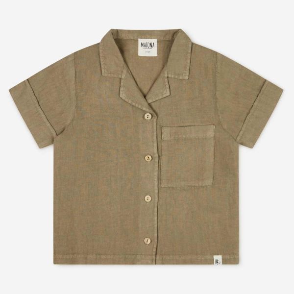 Shirt Ari Leinen clay 7–8 Jahre