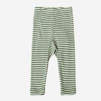 Baby und Kinder Leggings von Joha aus Wolle/Seide in Ringel grün, Babygröße