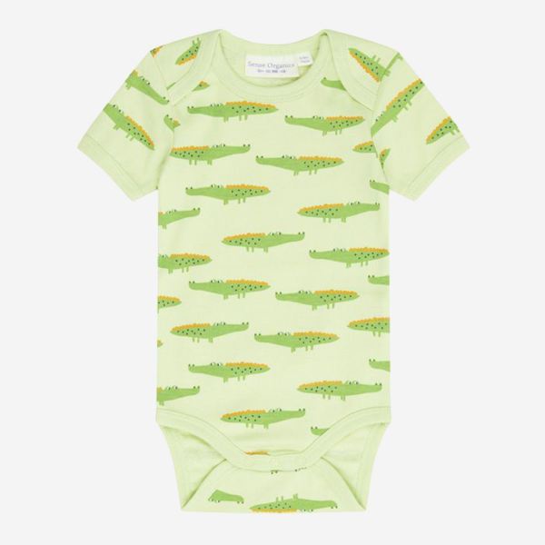 Baby Body YVON RETRO von Sense Organics aus Bio Baumwolle mit Krokodilen