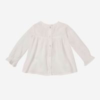 Baby Bluse mit Spitze von People Wear Organic aus Bio-Baumwolle in weiß 2