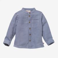 Baby Hemd Musselin taubenblau