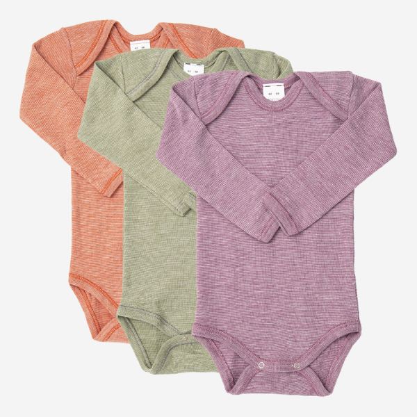 Baby Body Hocosa Bio-Baumwolle/Wolle/Seide orange meliert