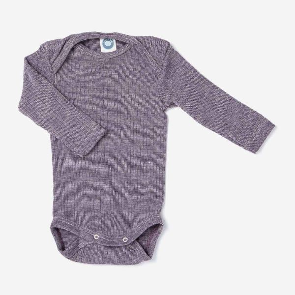 Baby Body von Cosilana aus Baumwolle/Wolle/Seide lila
