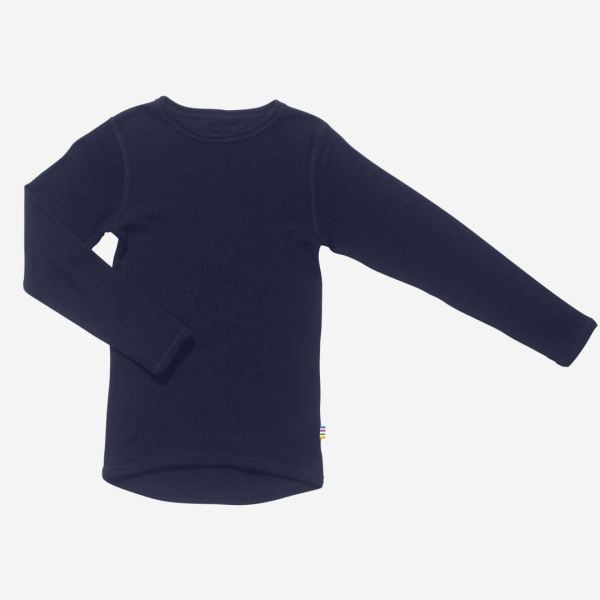 Kinder Shirt von Joha aus Merinowolle in navy