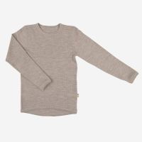 Shirt langarm von Joha aus Merinowolle in der Farbe sesam