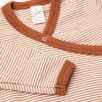 Wickelschlafsack Wolle/Seide Ringel rust 50/56
