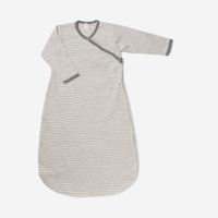 Wickelschlafsack von Lilano aus Wolle/Seide in Ringel grau