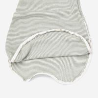 Wickelschlafsack von Lilano aus Wolle/Seide in Ringel sage green 3