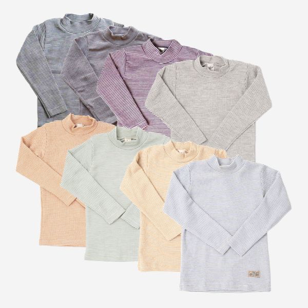 Shirt Stehkragen Wolle/Seide Ringel