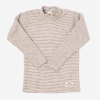 Shirt Stehkragen Wolle/Seide Ringel