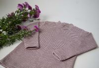 Kinder Shirt Ringel Stehkragen Wolle/Seide von Lilano in beere geringelt