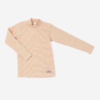 Shirt Stehkragen Wolle/Seide Ringel curry