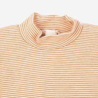 Shirt Stehkragen Wolle/Seide Ringel curry 3