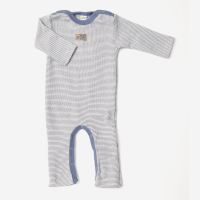 Anzug mit Beinumschlag Wolle/Seide Ringel